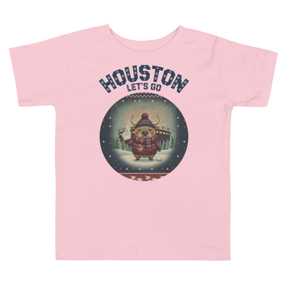 Houston Fan toddler tee, light pink flat