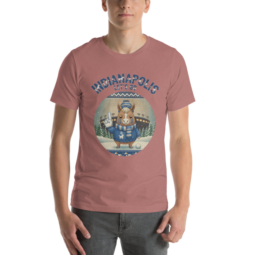 Indianapolis Fan tee, mauve model