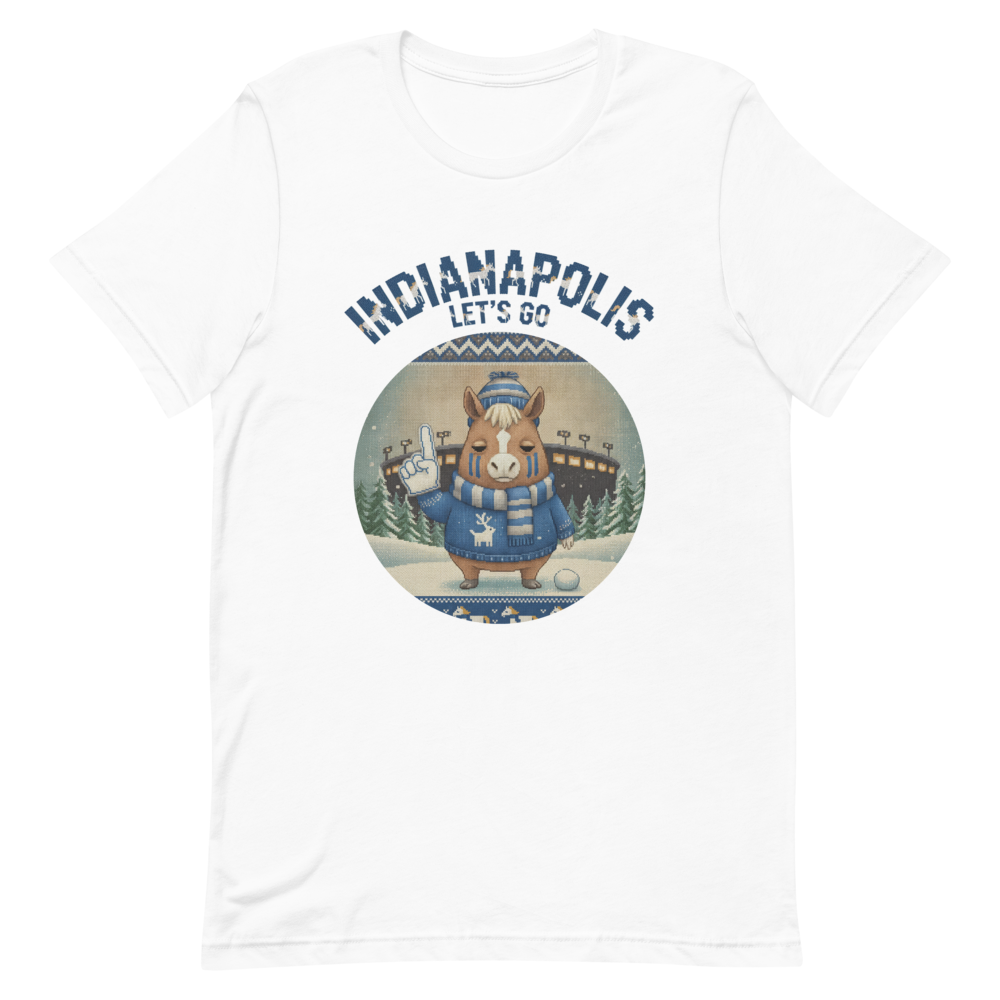 Indianapolis Fan tee, pure white flat