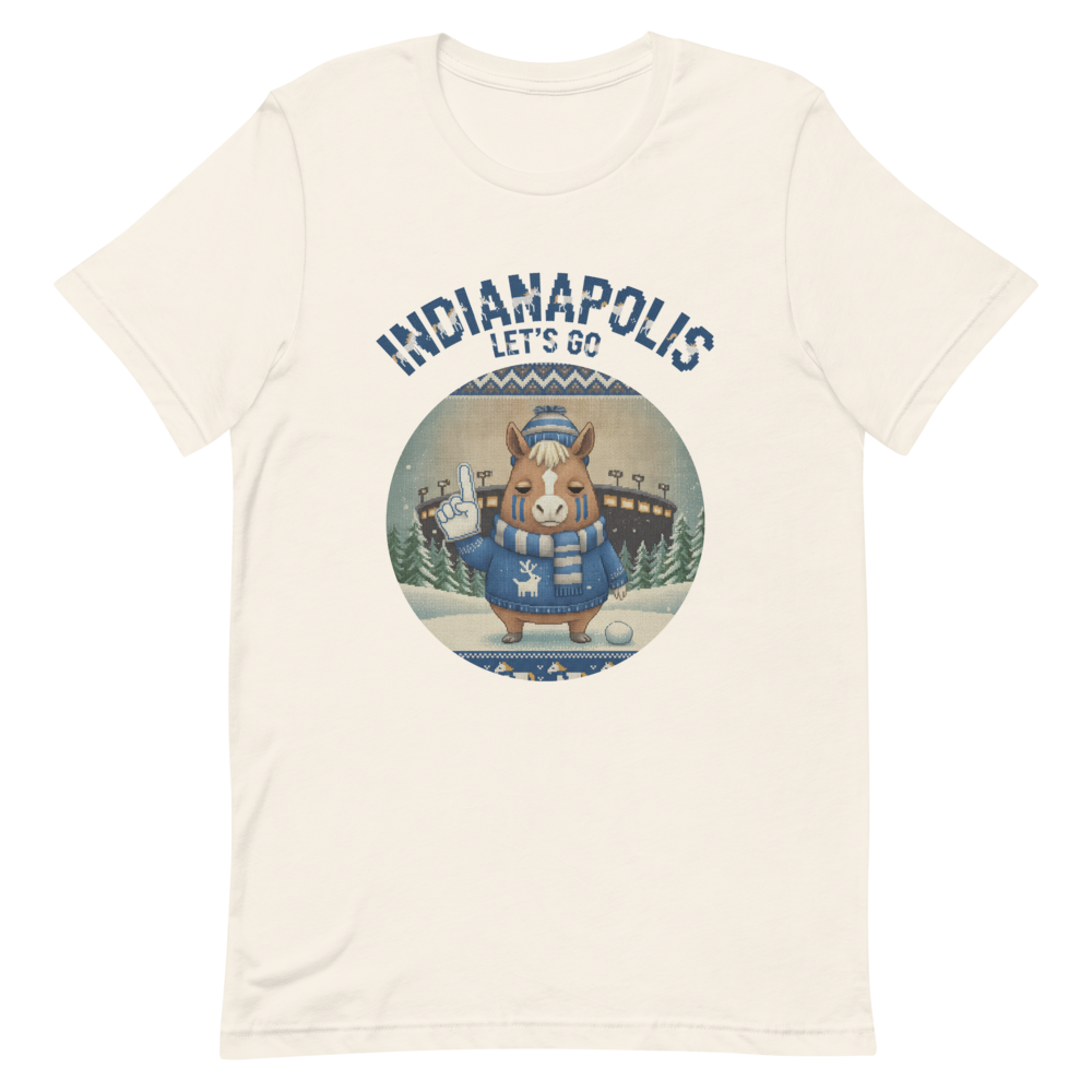 Indianapolis Fan tee, vintage white flat