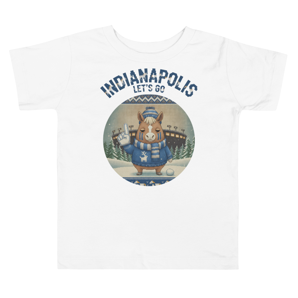 Indianapolis Fan toddler tee, pure white flat