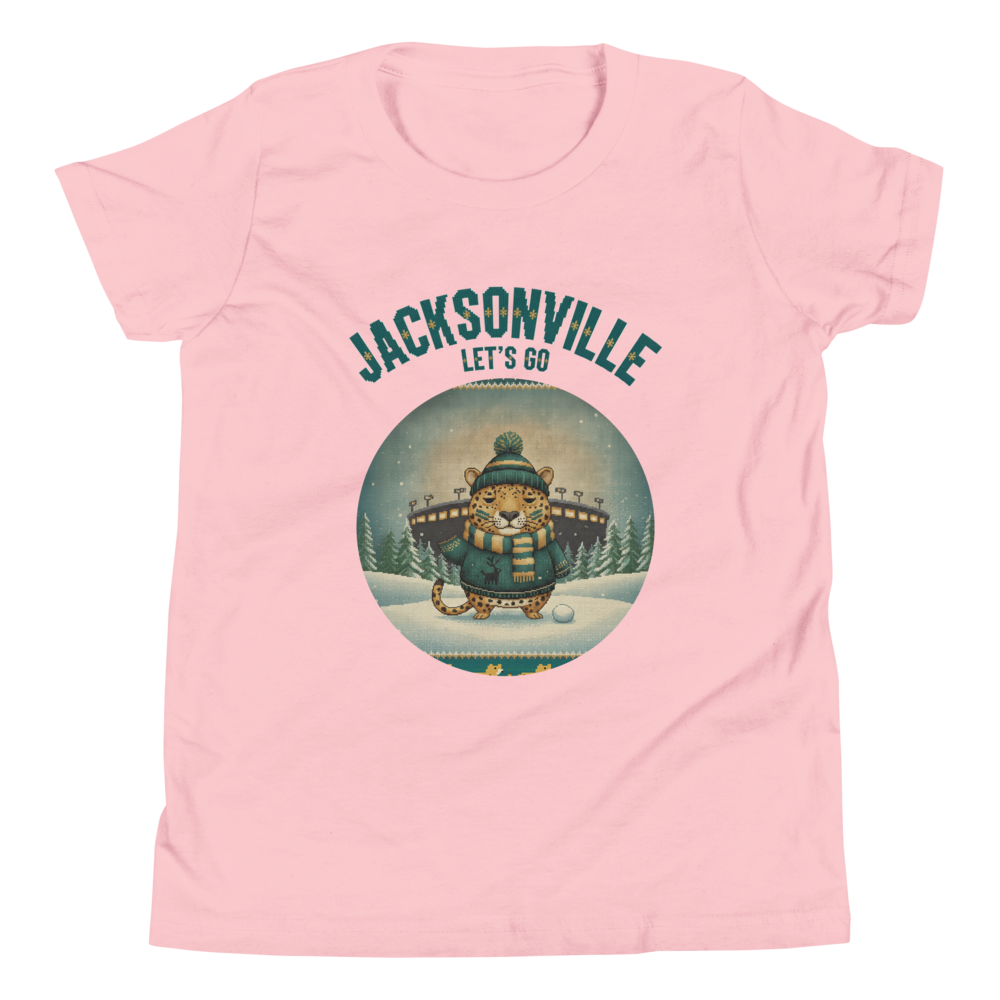 Jacksonville Fan kids tee, light pink flat