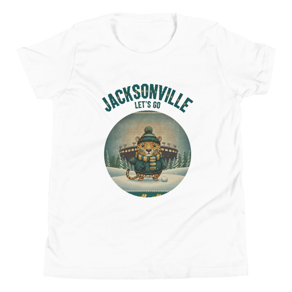 Jacksonville Fan kids tee, pure white flat