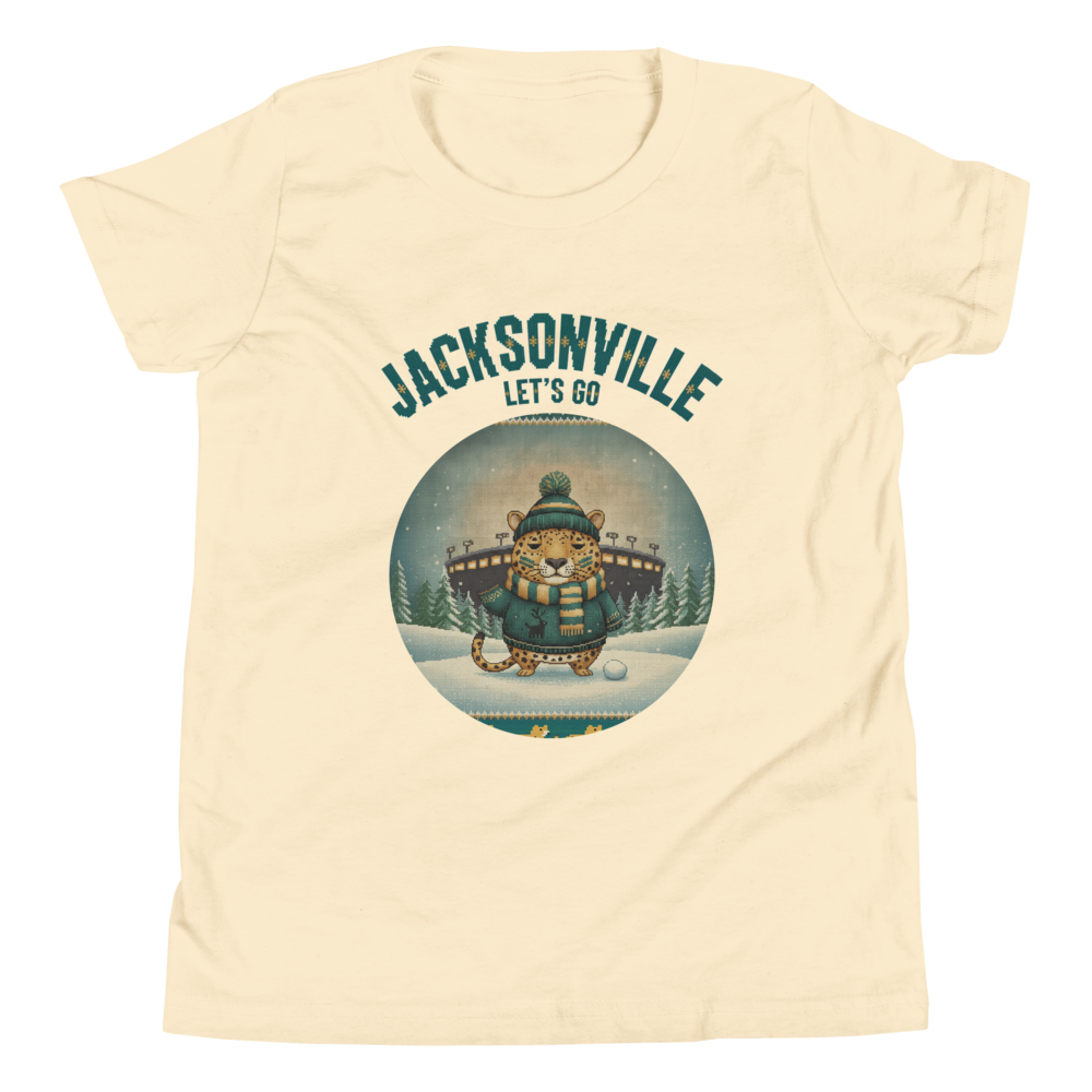 Jacksonville Fan kids tee, vintage white flat