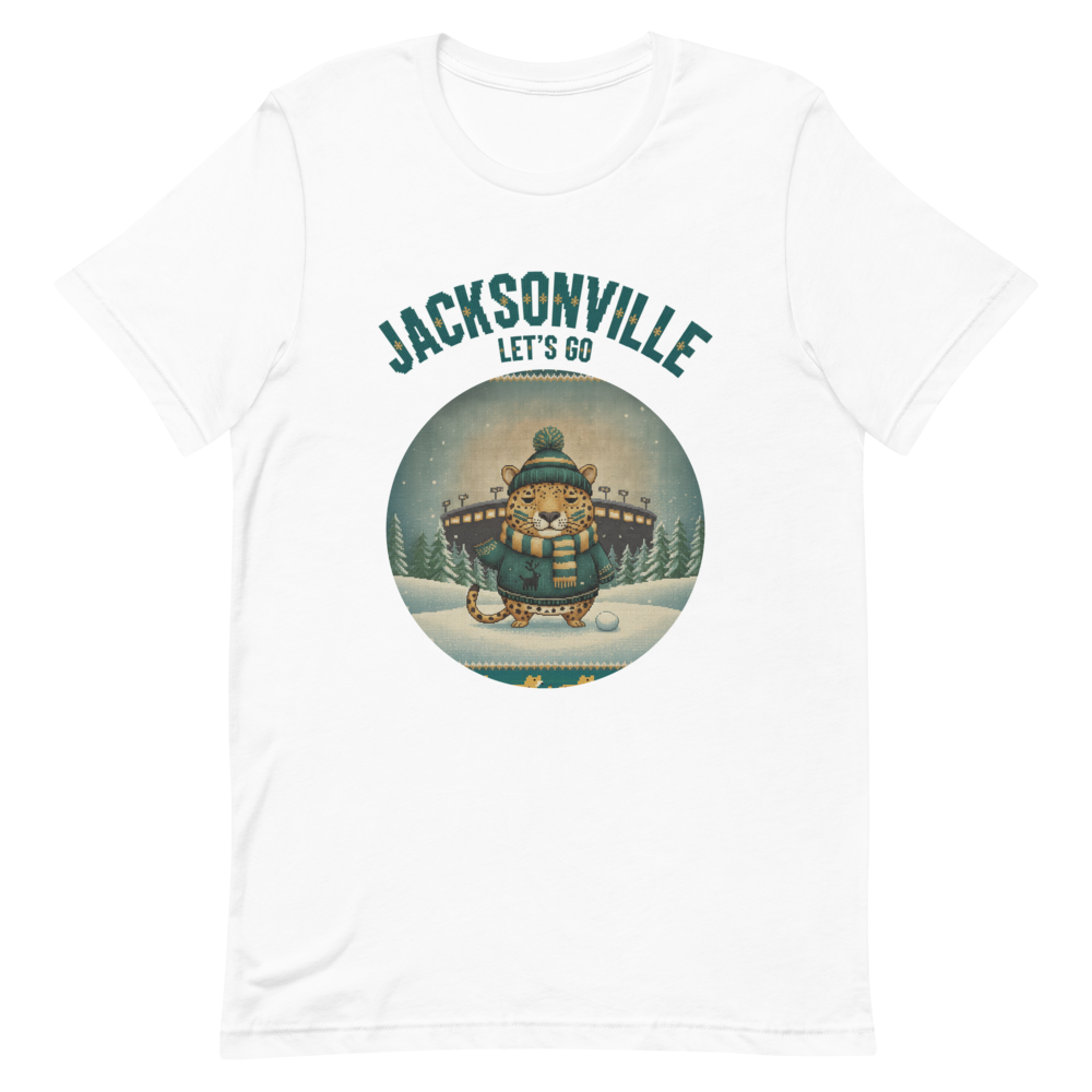 Jacksonville Fan tee, pure white flat