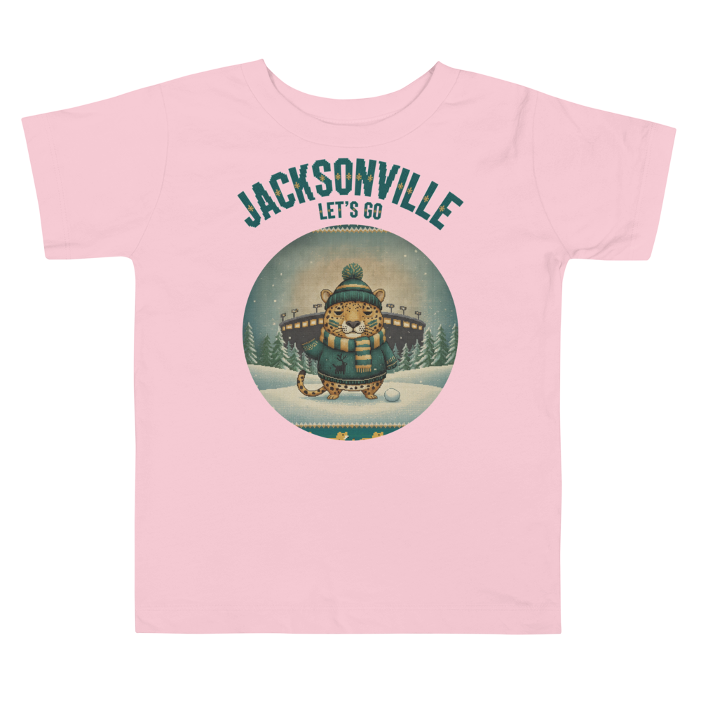 Jacksonville Fan toddler tee, light pink flat