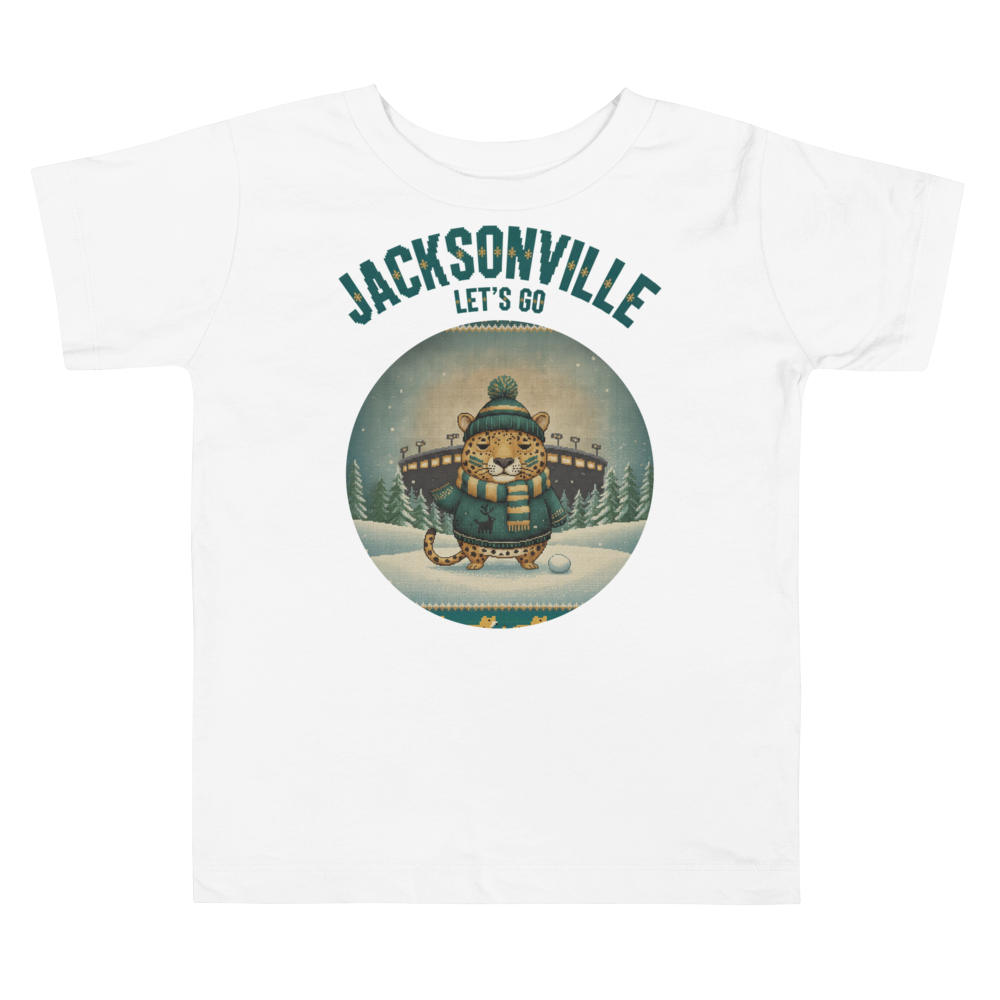Jacksonville Fan toddler tee, pure white flat