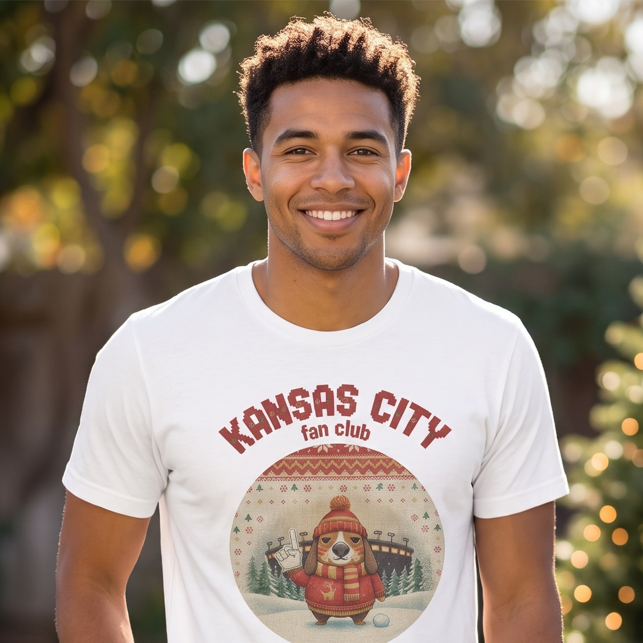 Styling photo, Kansas City Fan Ugly Christmas Shirt