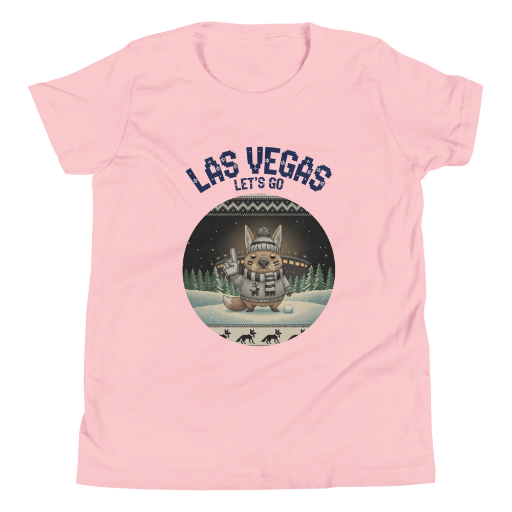 Las Vegas Fan kids tee, light pink flat