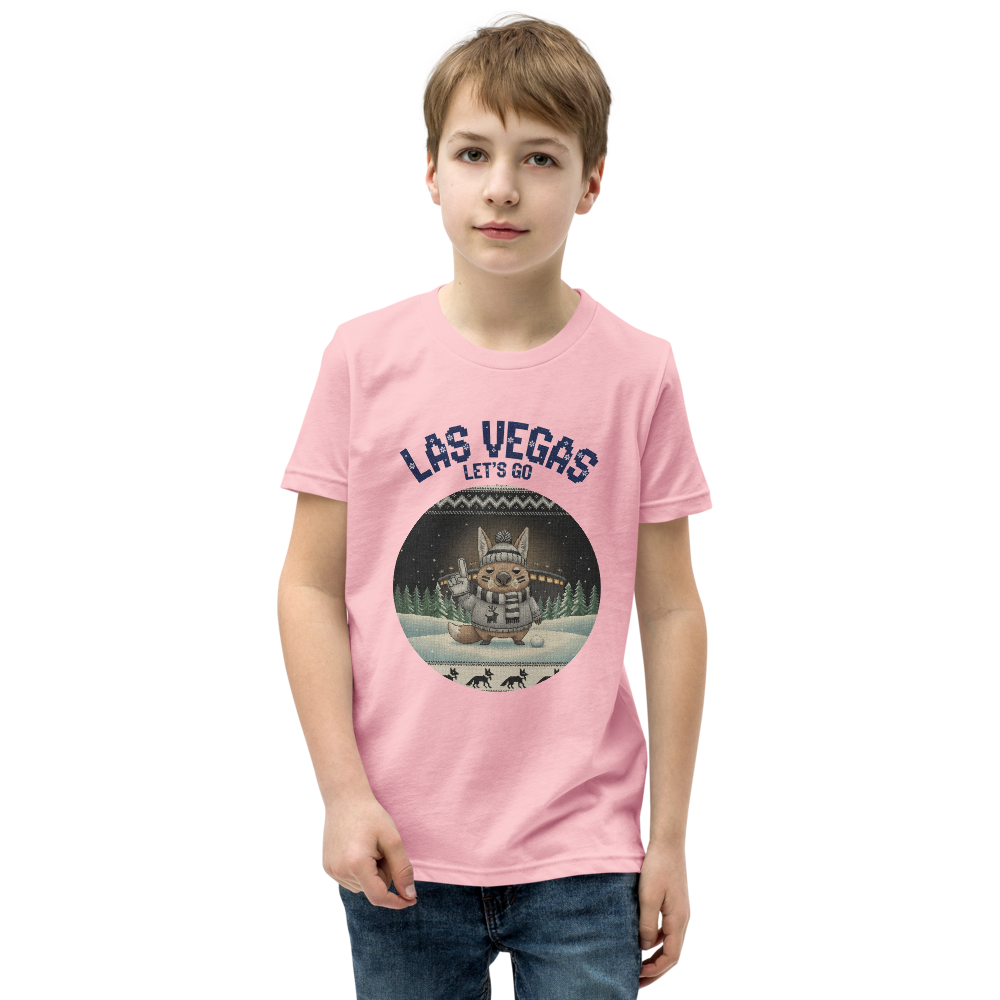 Las Vegas Fan kids tee, light pink model