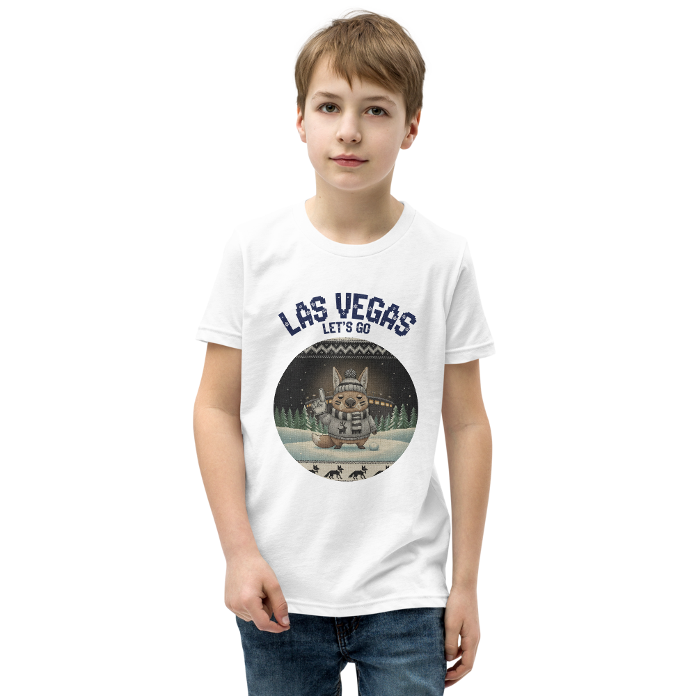 Las Vegas Fan kids tee, pure white model