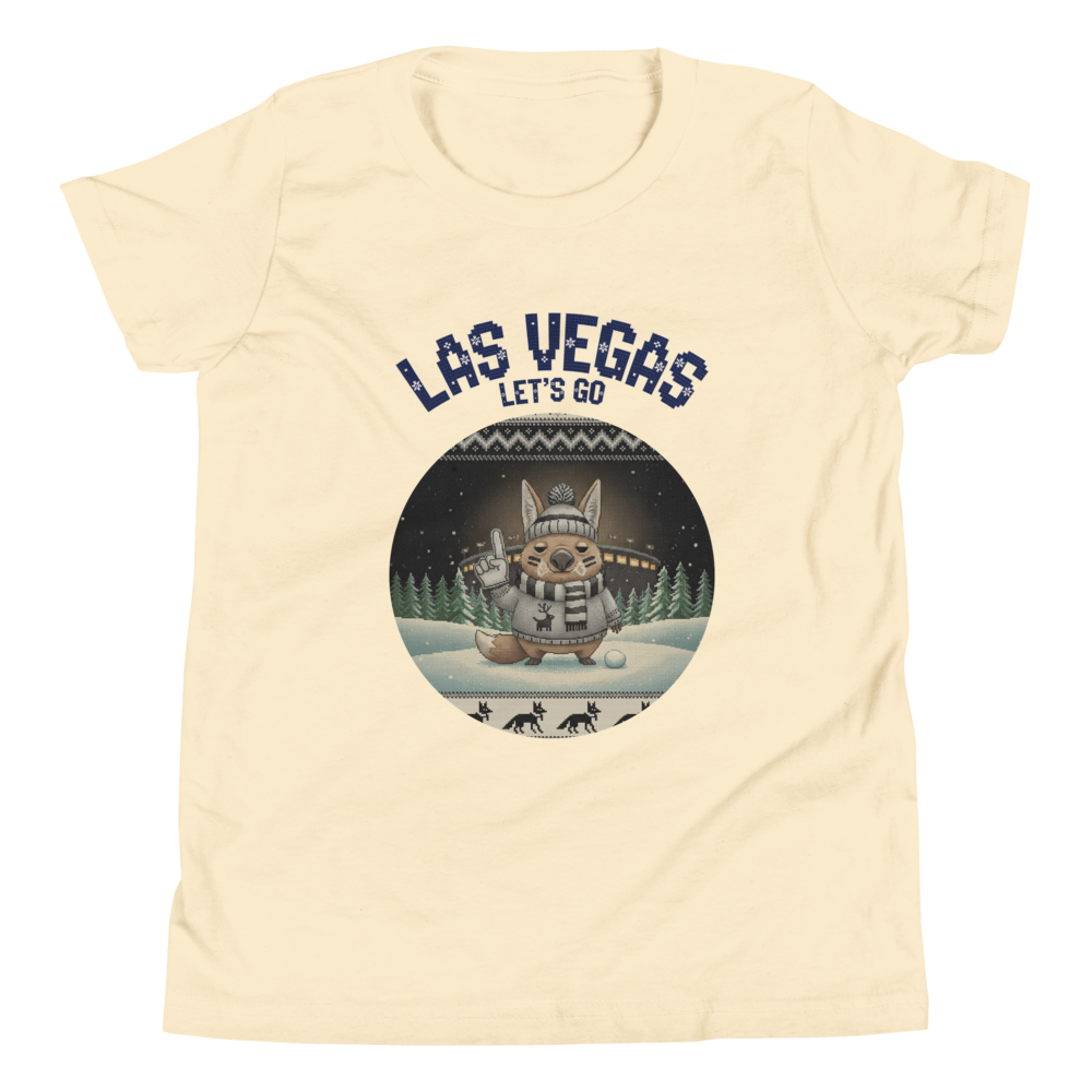 Las Vegas Fan kids tee, vintage white flat
