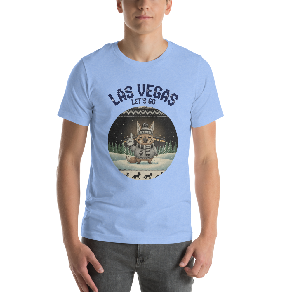 Las Vegas Fan tee, blue model