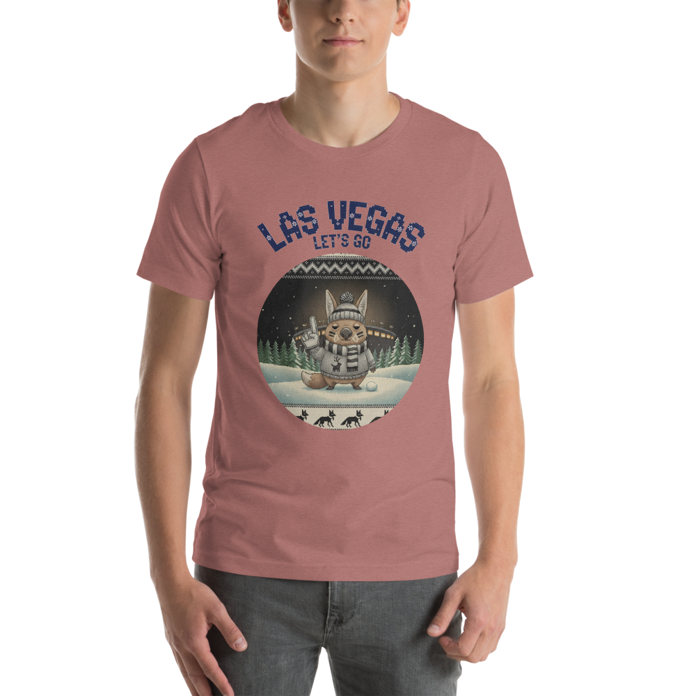 Las Vegas Fan tee, mauve model