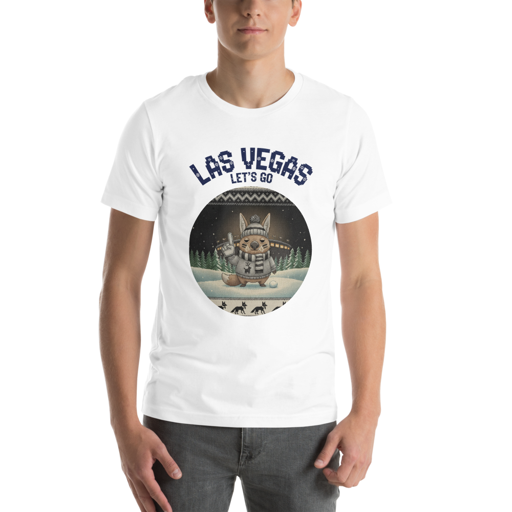 Las Vegas Fan tee, pure white model
