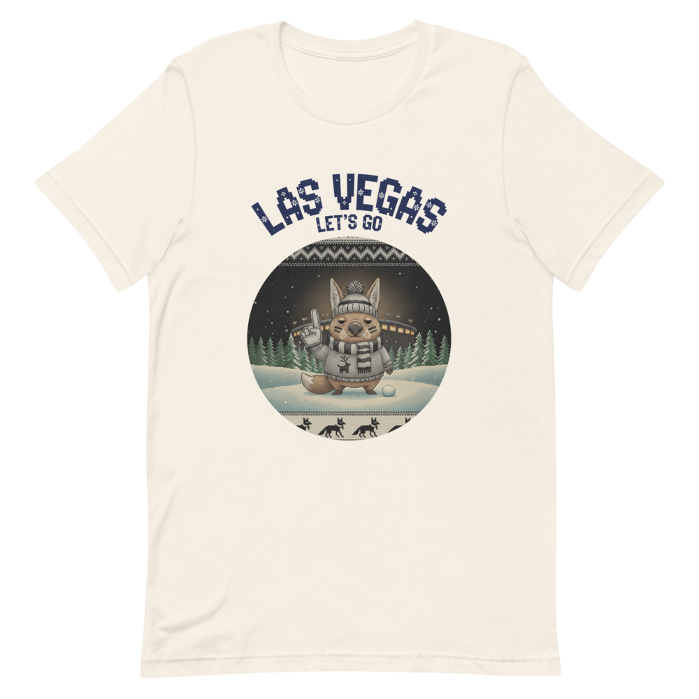Las Vegas Fan tee, vintage white flat