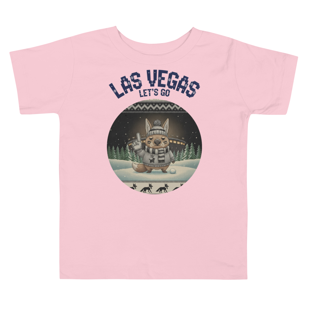 Las Vegas Fan toddler tee, light pink flat