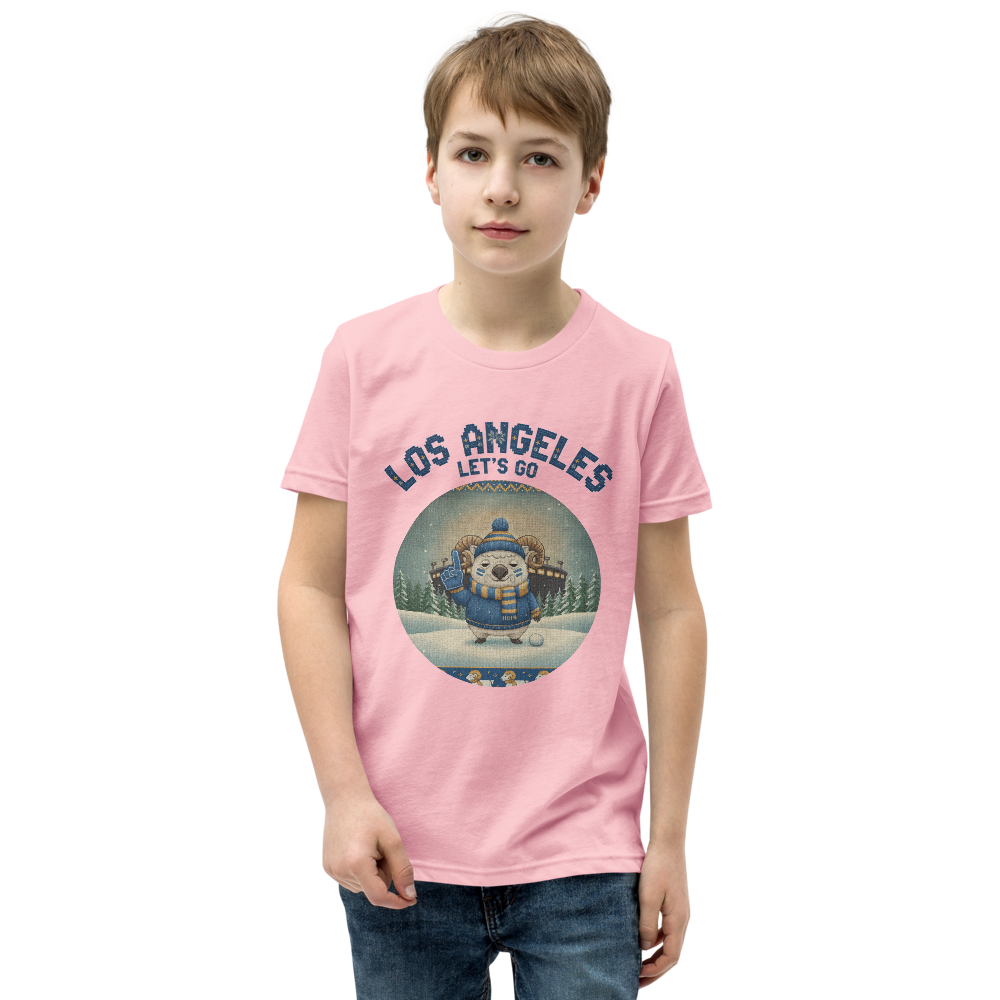 Los Angeles Fan kids tee, light pink model