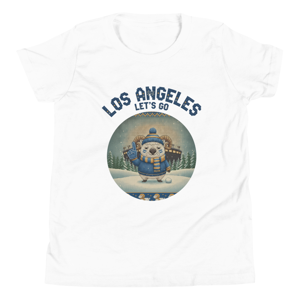 Los Angeles Fan kids tee, pure white flat