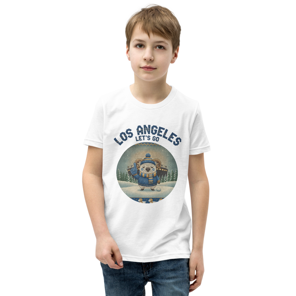 Los Angeles Fan kids tee, pure white model