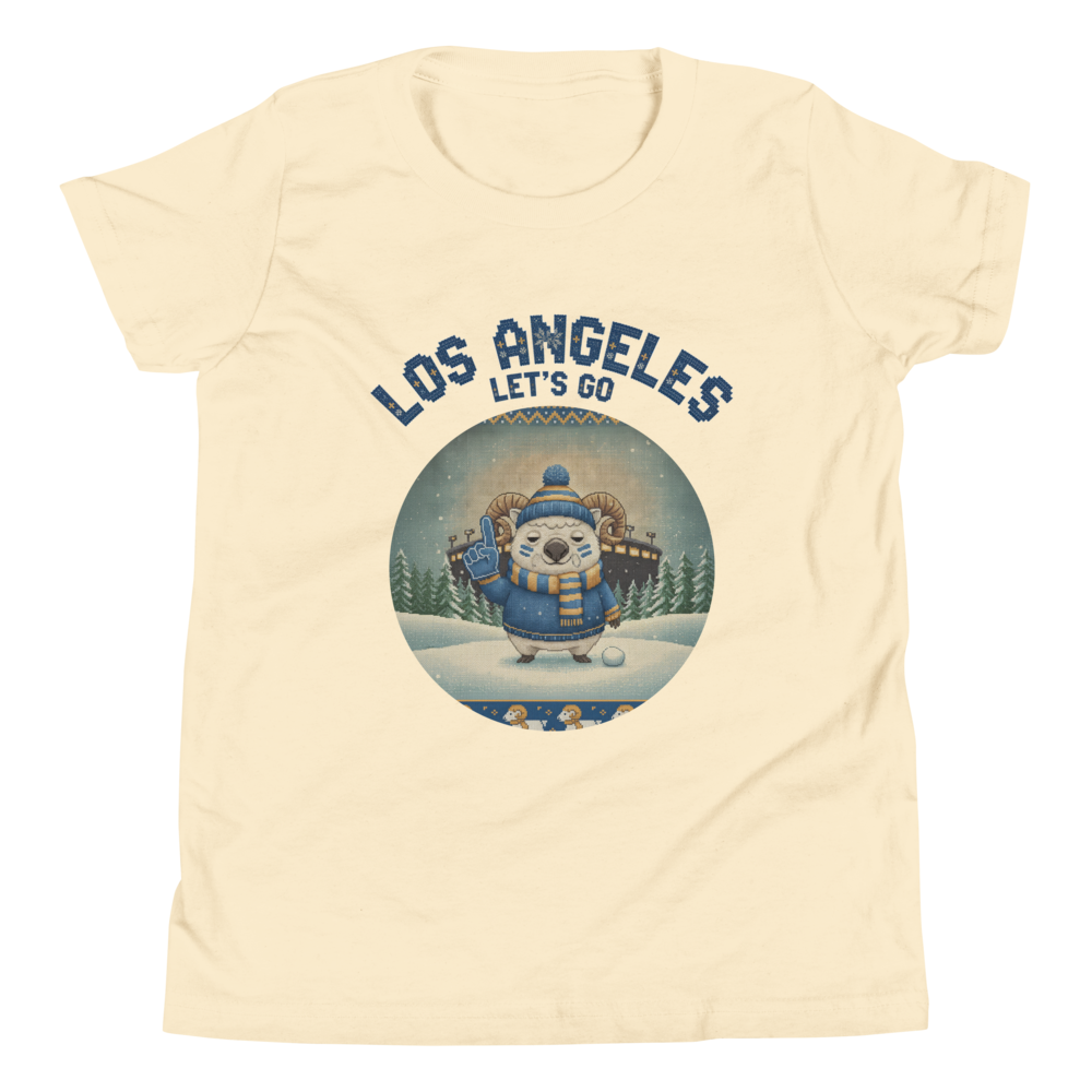 Los Angeles Fan kids tee, vintage white flat