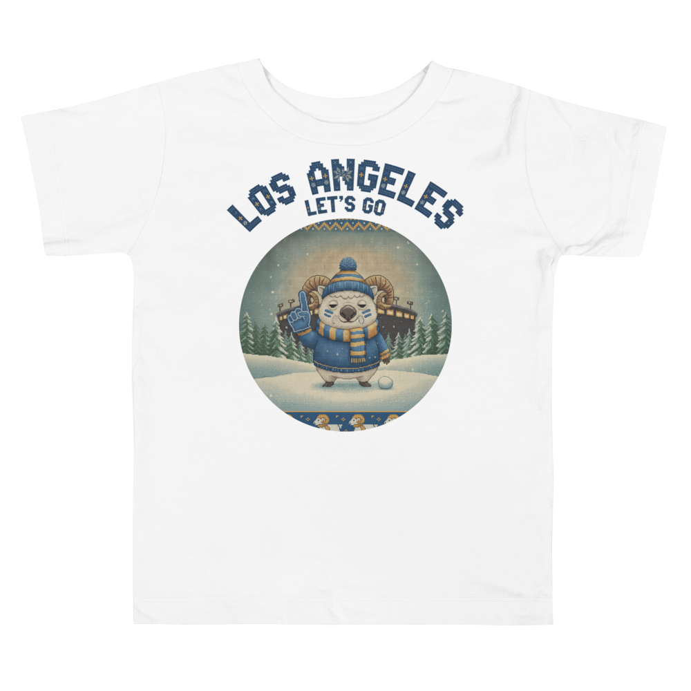 Los Angeles Fan toddler tee, pure white flat