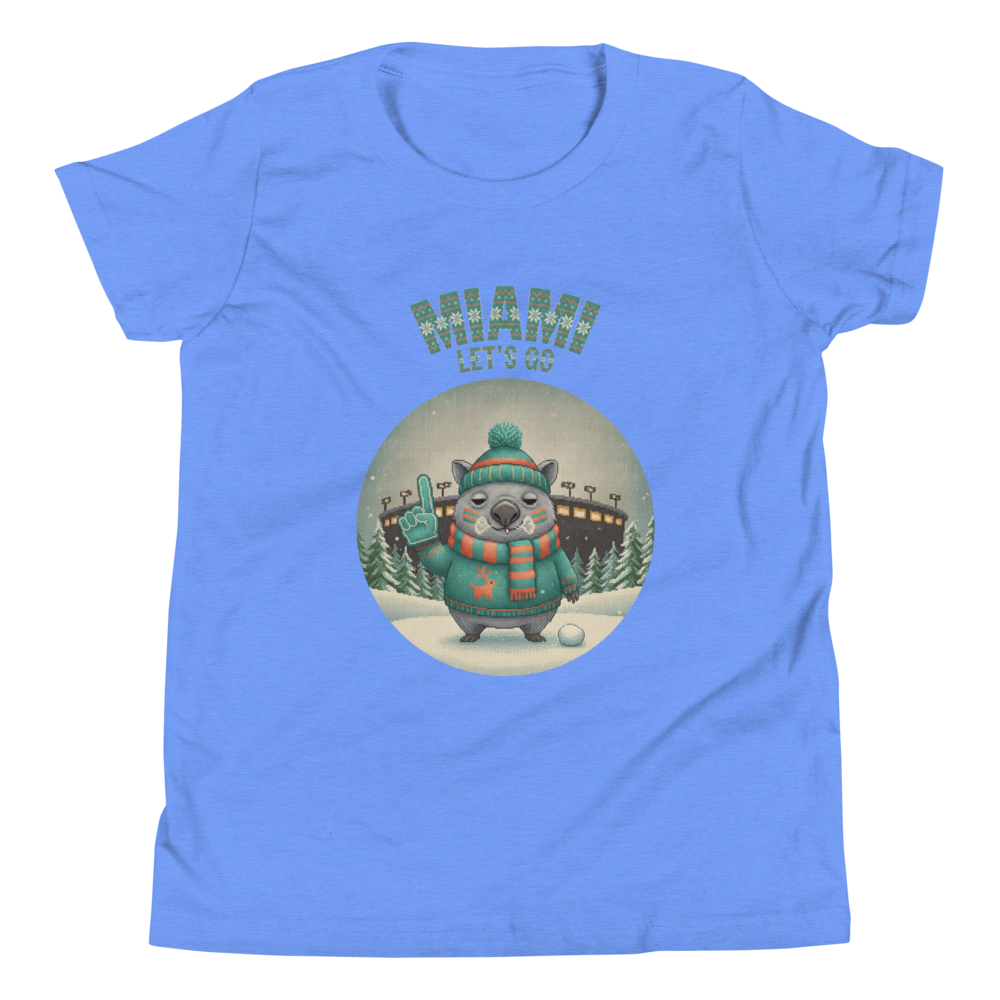 Miami Fan kids tee, blue flat