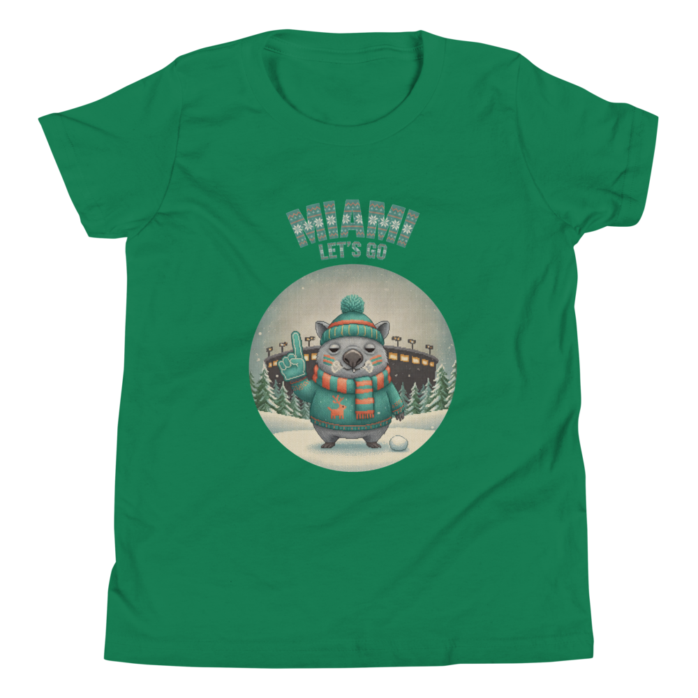Miami Fan kids tee, green flat