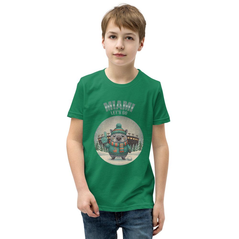 Miami Fan kids tee, green model