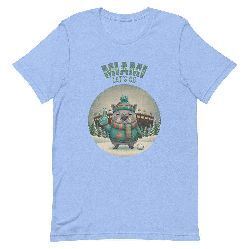 Miami Fan tee, blue flat