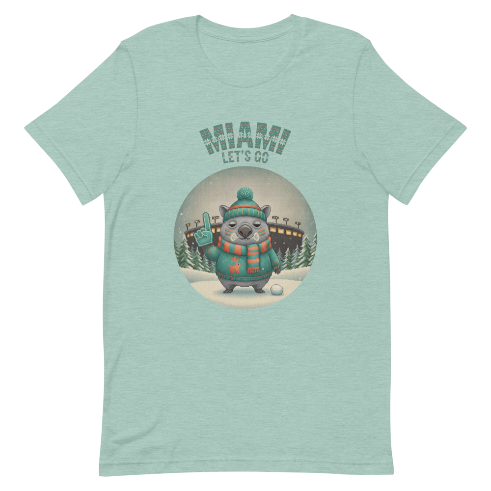Miami Fan tee, green flat