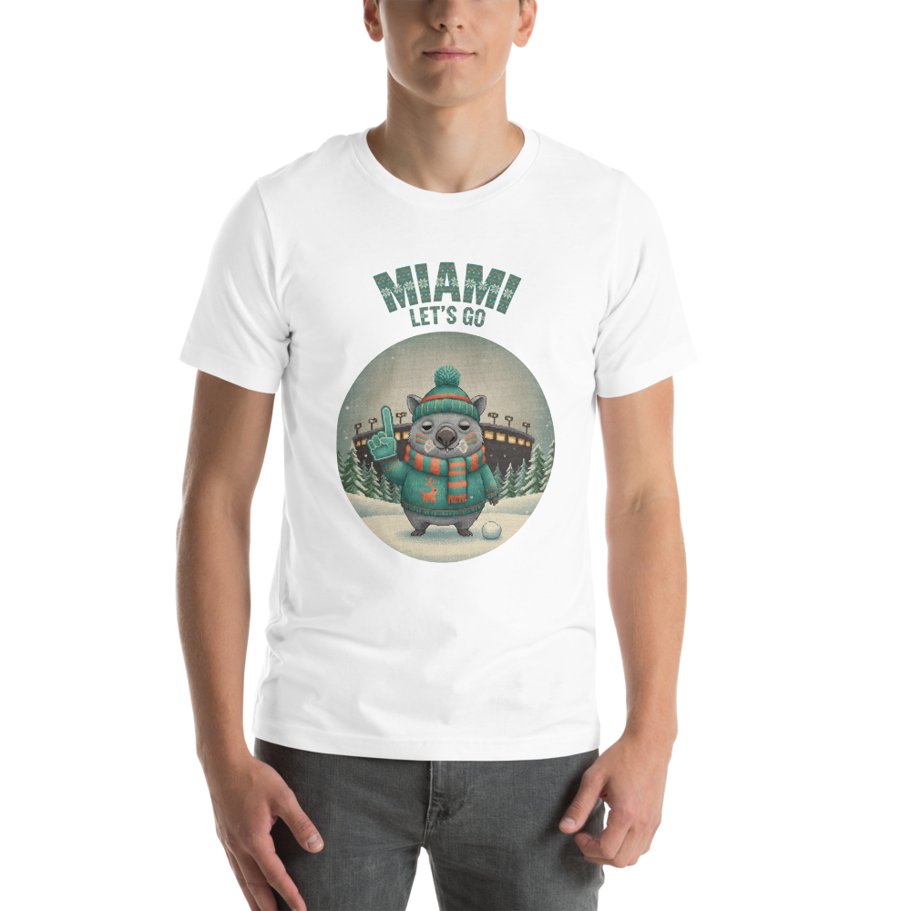 Miami Fan tee, pure white model