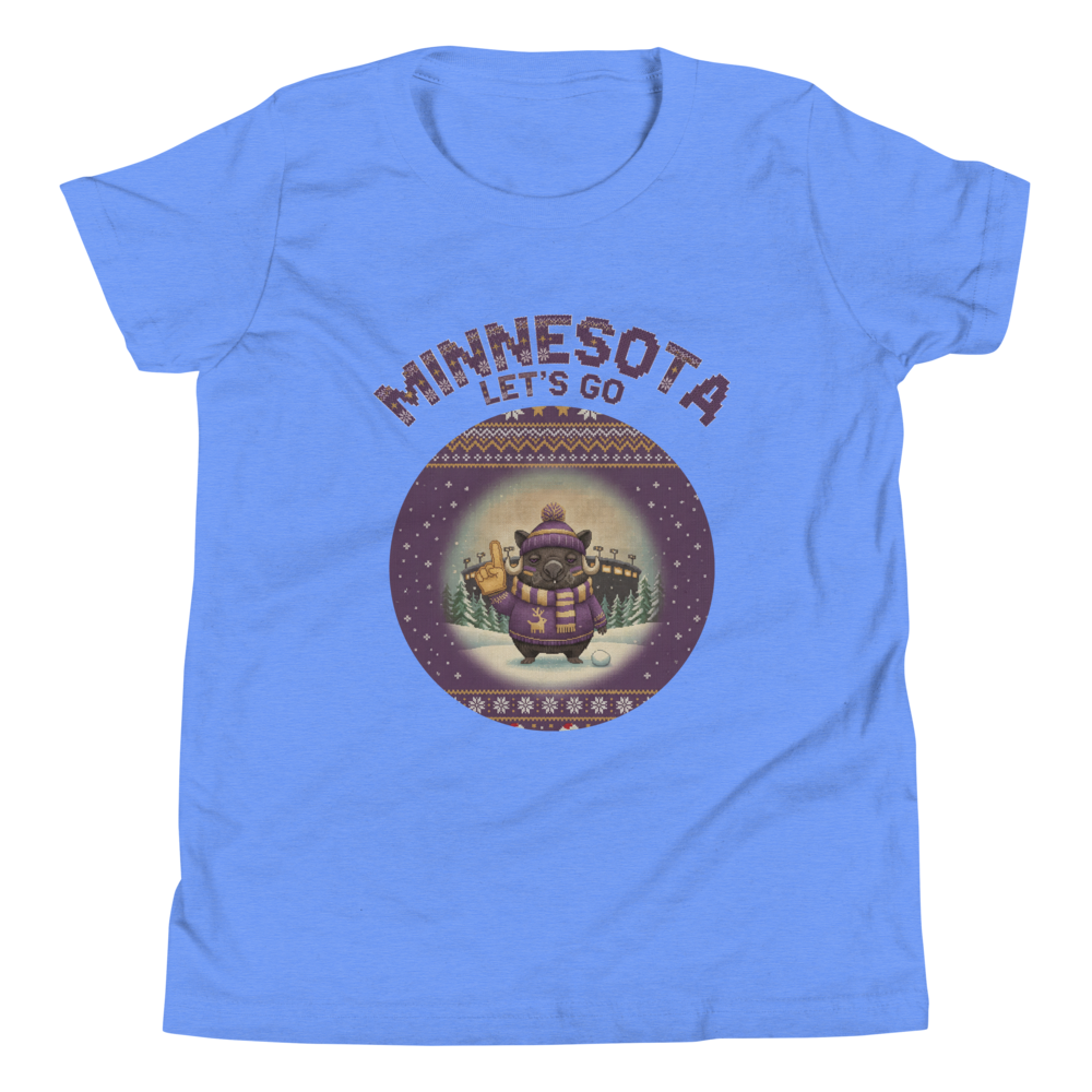 Minnesota Fan kids tee, blue flat