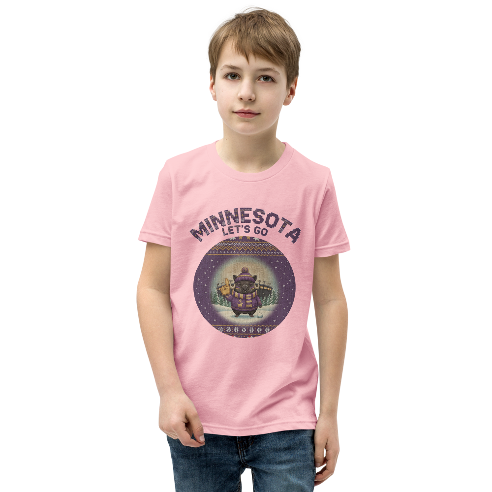 Minnesota Fan kids tee, light pink model