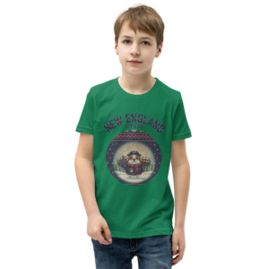 New England Fan kids tee, green model