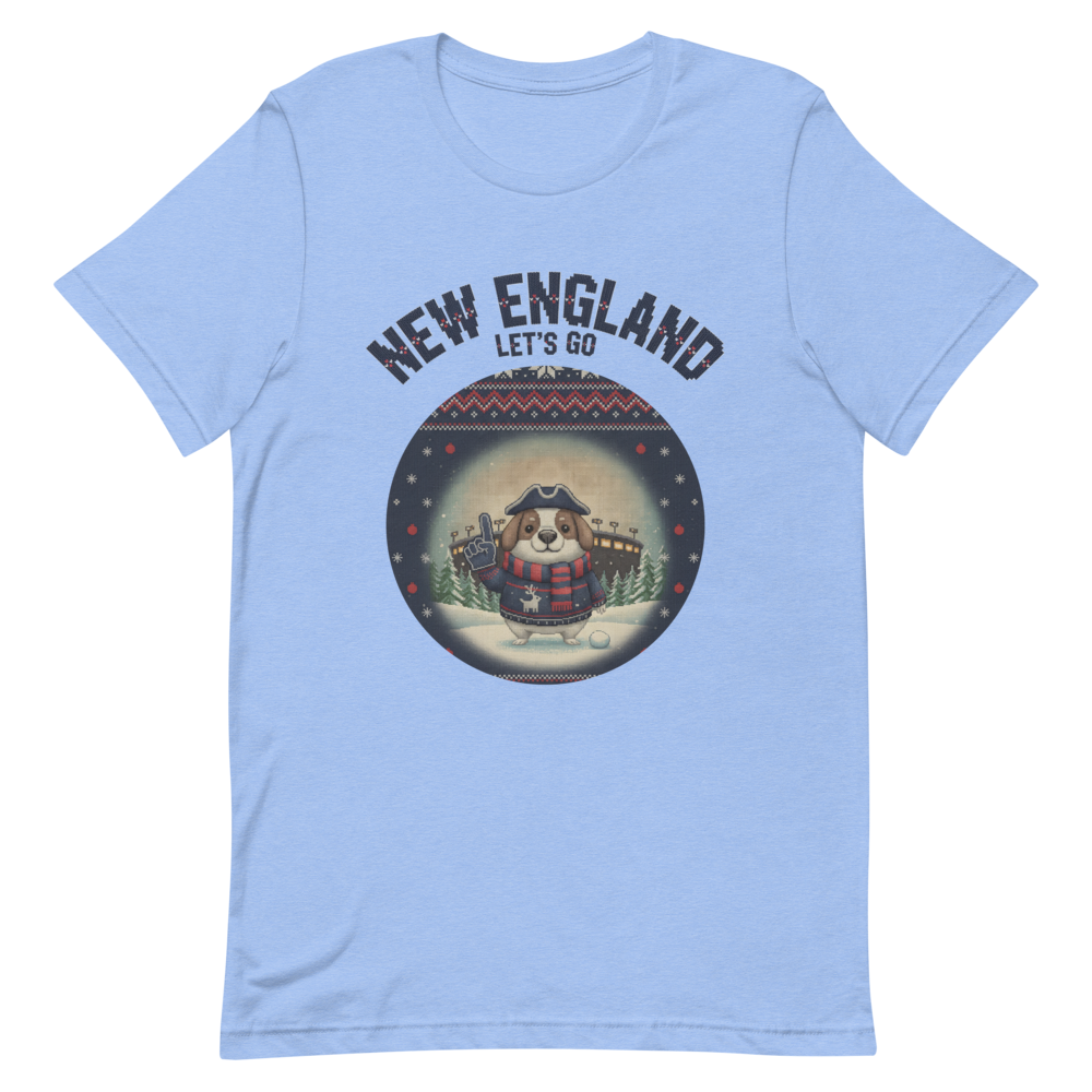 New England Fan tee, blue flat