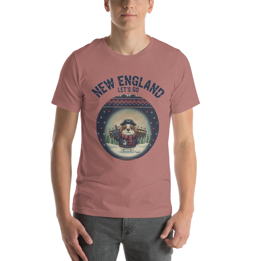 New England Fan tee, mauve model