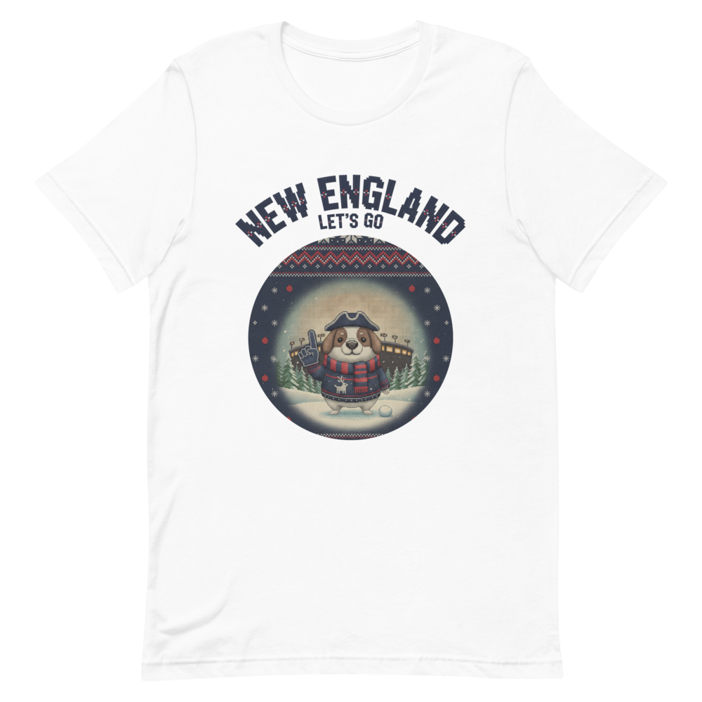 New England Fan tee, pure white flat