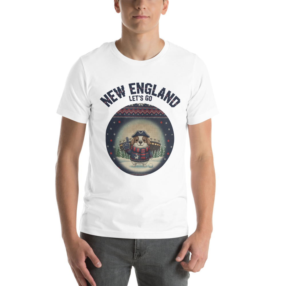 New England Fan tee, pure white model