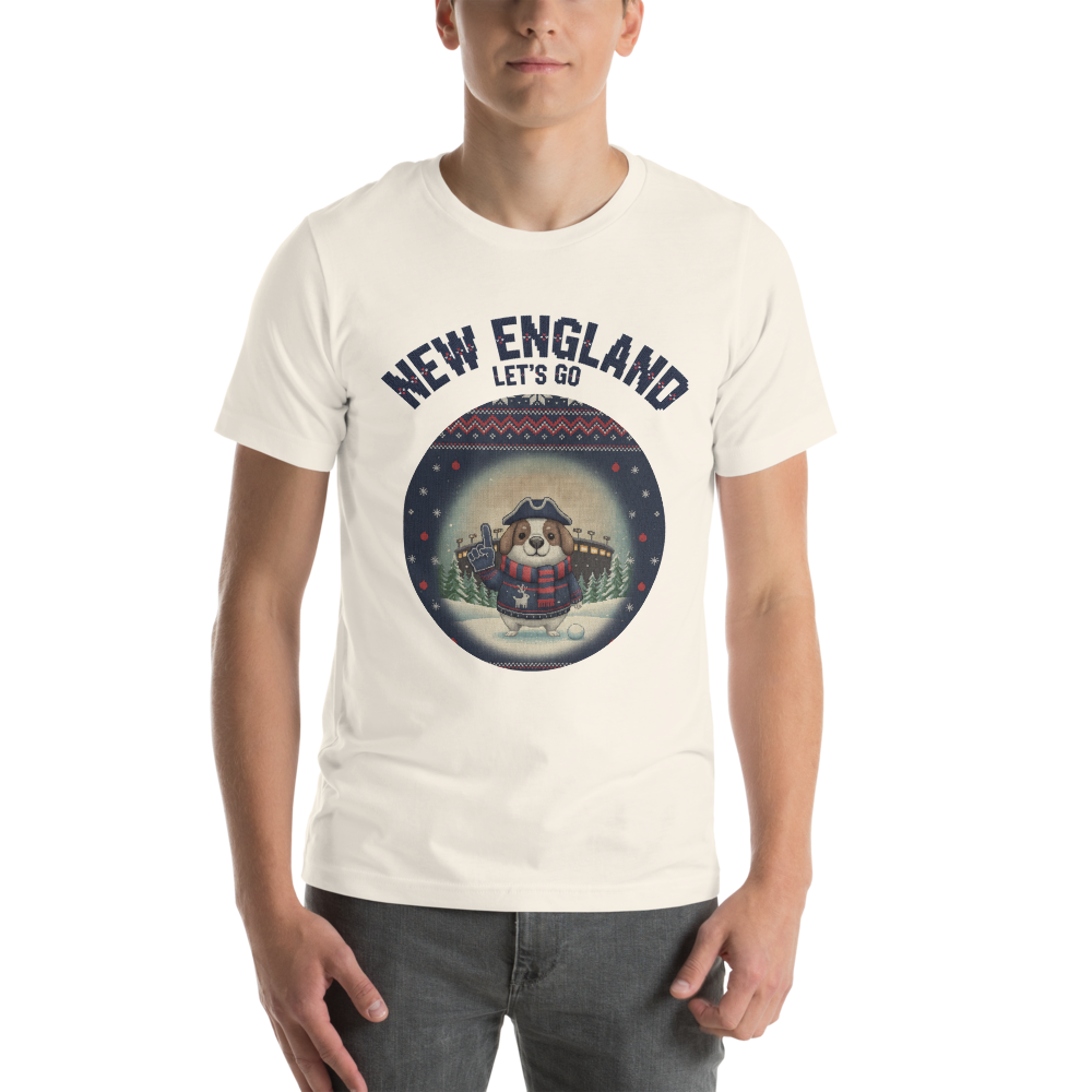 New England Fan tee, vintage white model