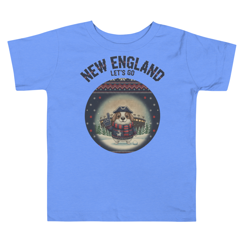 New England Fan toddler tee, blue flat