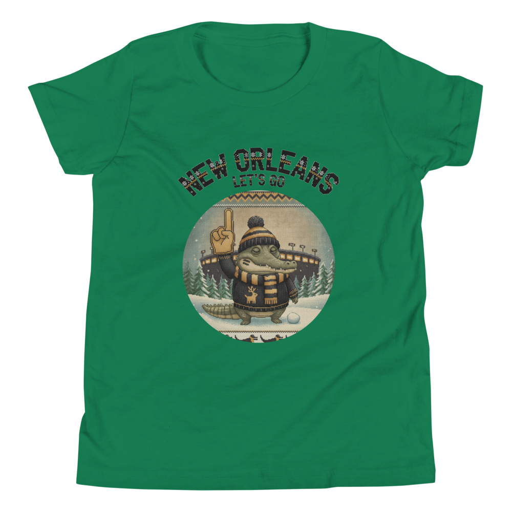 New Orleans Fan kids tee, green flat
