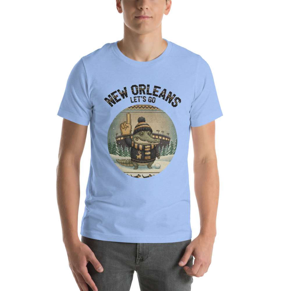 New Orleans Fan tee, blue model