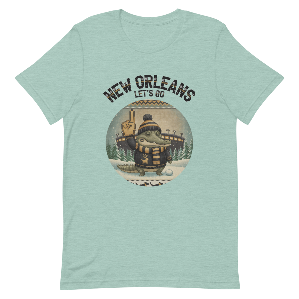 New Orleans Fan tee, green flat
