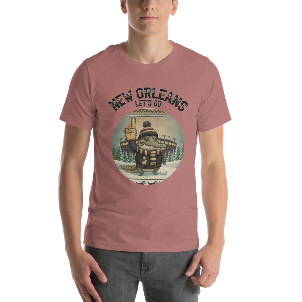 New Orleans Fan tee, mauve model