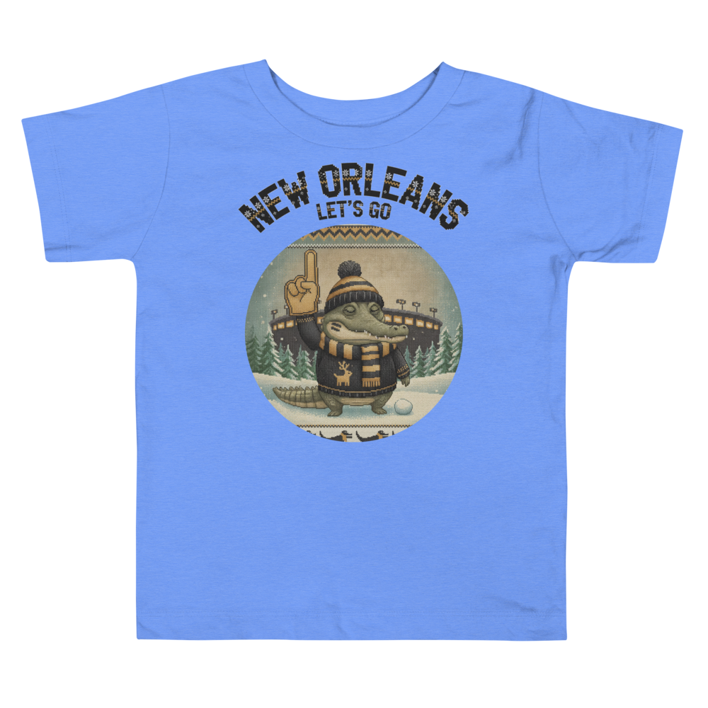 New Orleans Fan toddler tee, blue flat