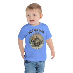 New Orleans Fan toddler tee, blue model