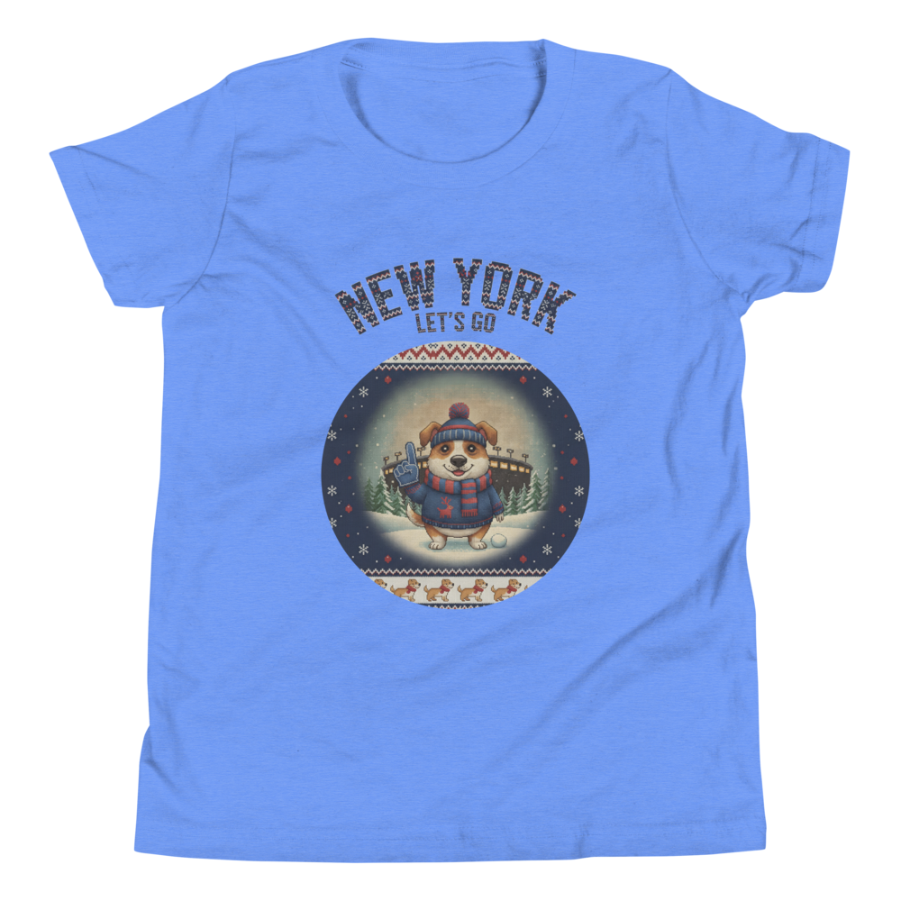 New York Blue Fan kids tee, blue flat