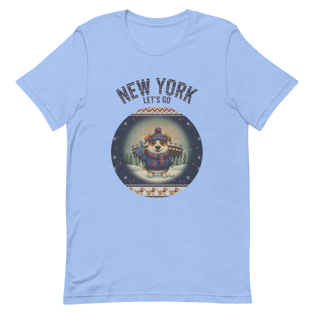 New York Blue Fan tee, blue flat