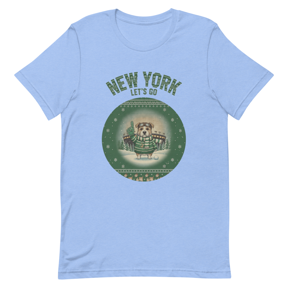New York Green Fan tee, blue flat